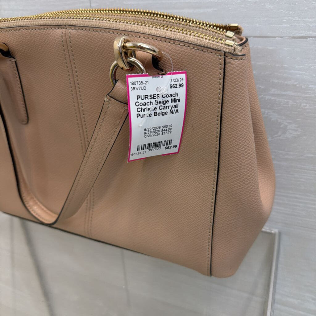 Coach Beige Mini Christie Carryall Purse