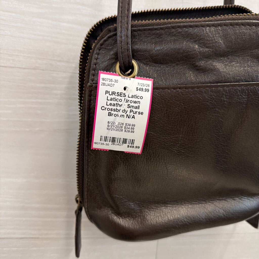 Latico Brown Leather Small Crossbody Purse