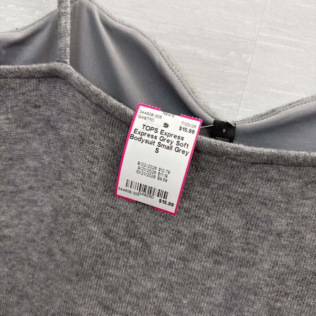 Express Grey Soft Bodysuit Small