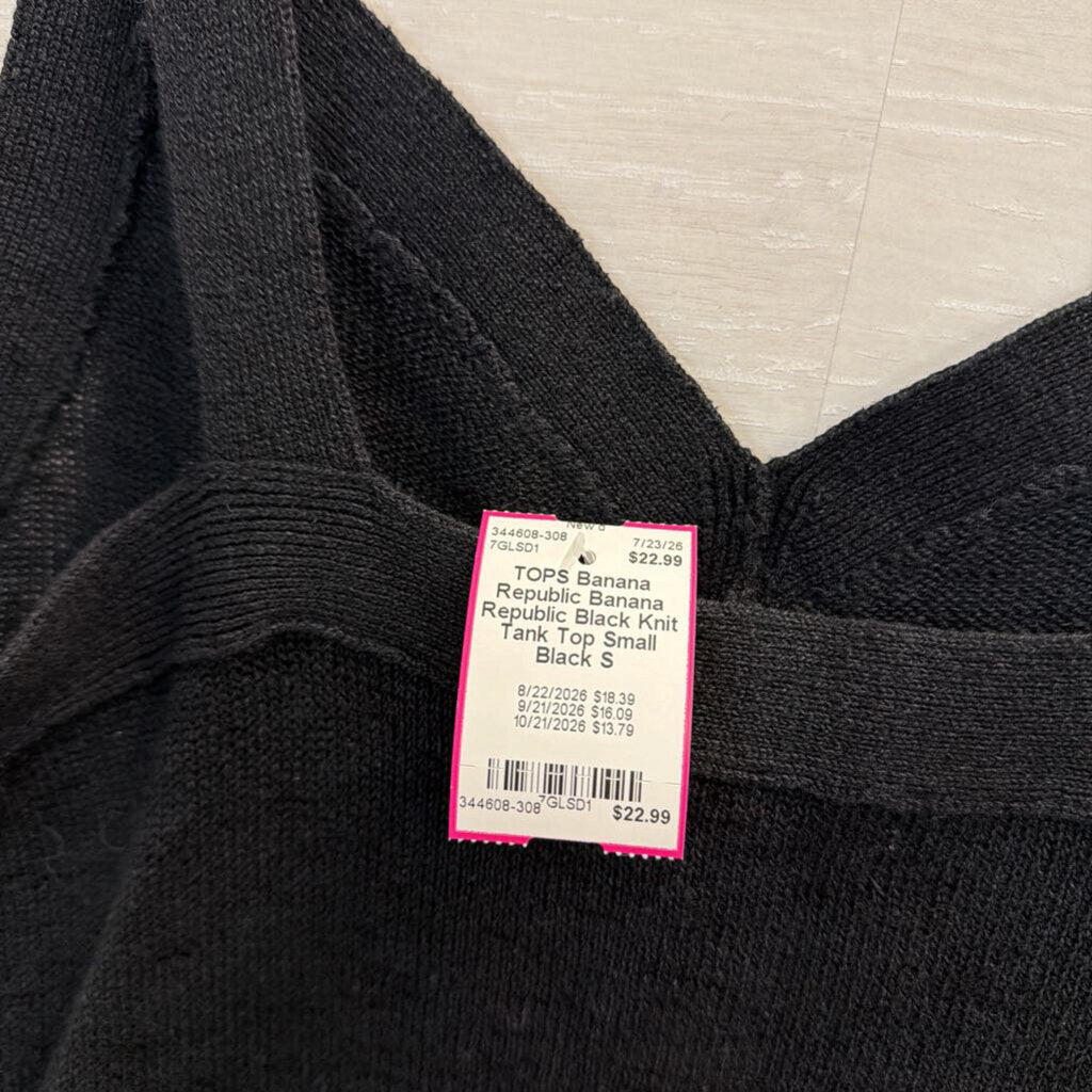 Banana Republic Black Knit Tank Top Small