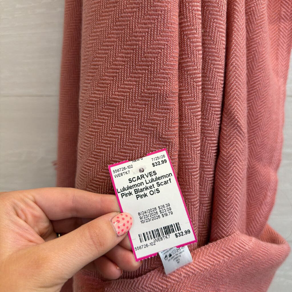 Lululemon Pink Blanket Scarf