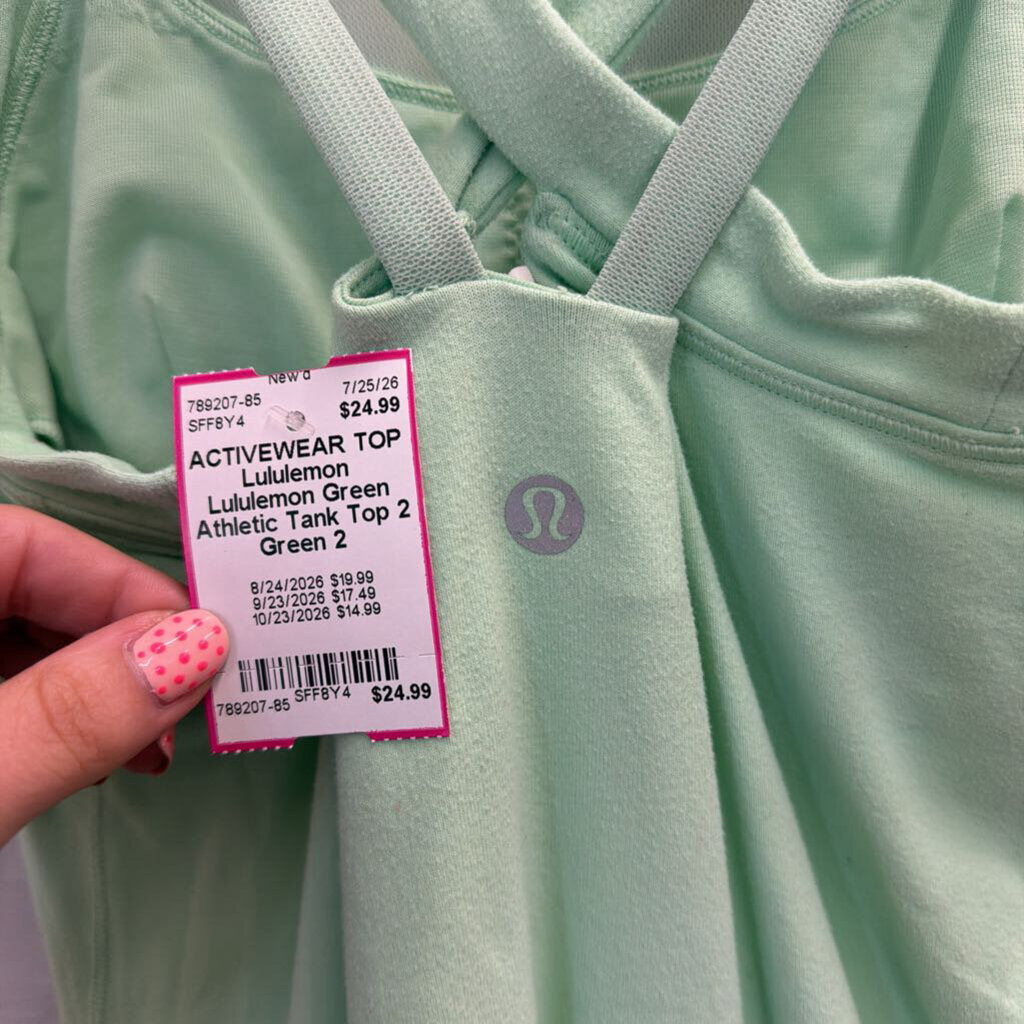 Lululemon Green Athletic Tank Top 2