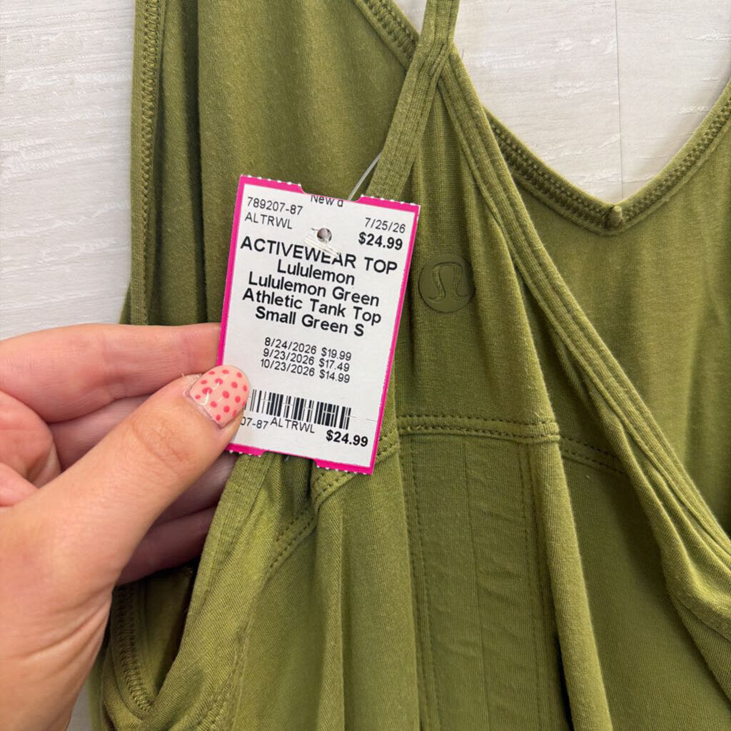 Lululemon Green Athletic Tank Top Small