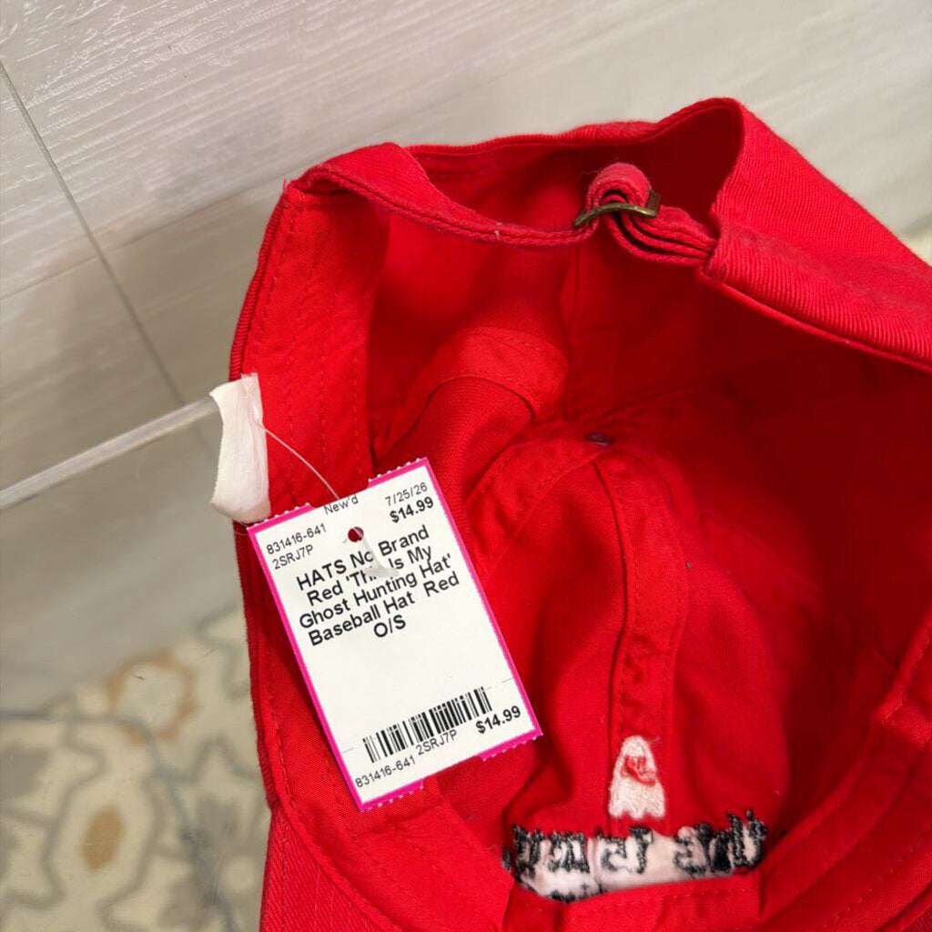 Red 'This Is My Ghost Hunting Hat' Baseball Hat