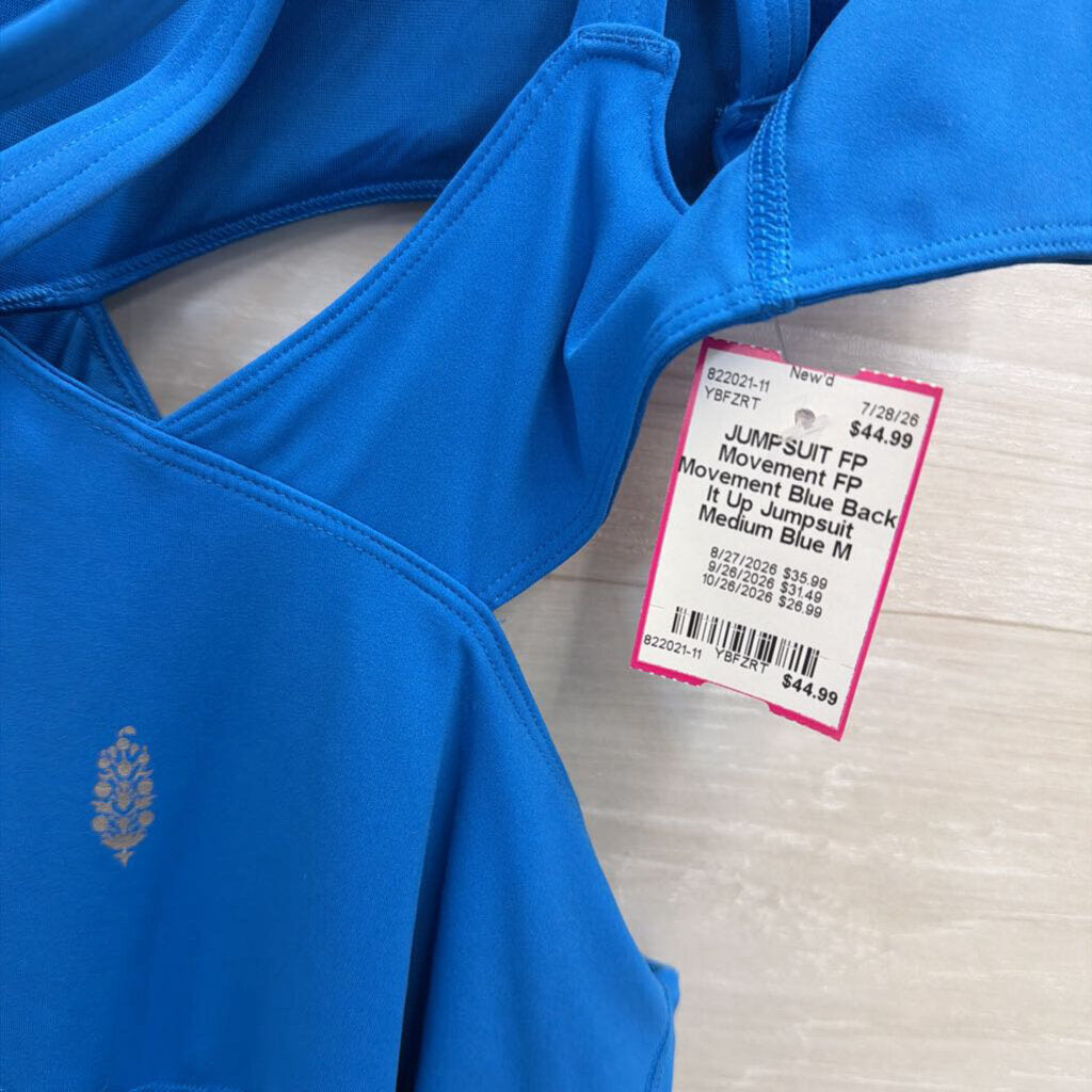 FP Movement Blue Back It Up Jumpsuit Medium