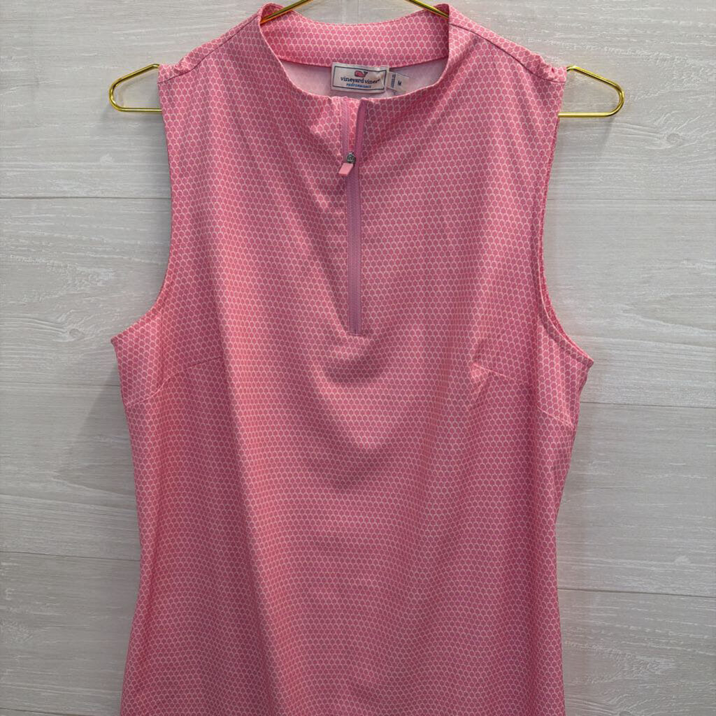 Vineyard Vines Pink Print Sleeveless Athletic Dress Medium