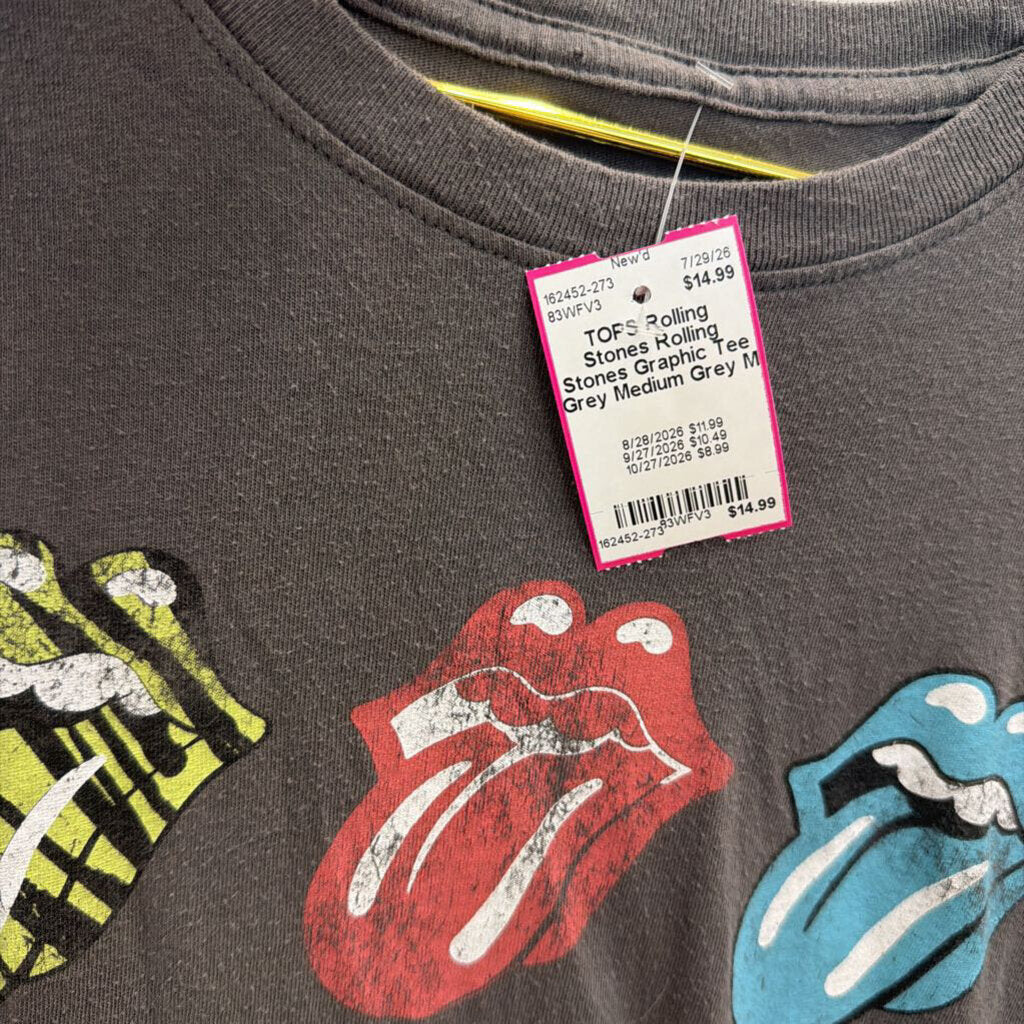Rolling Stones Graphic Tee Grey Medium