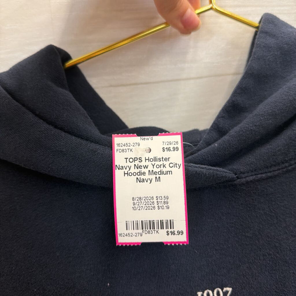 Navy New York City Hoodie Medium