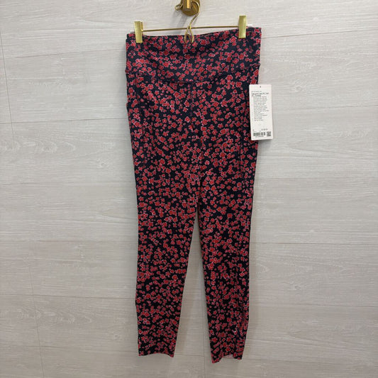 Lululemon Navy/ Pink Floral Print Leggings 8