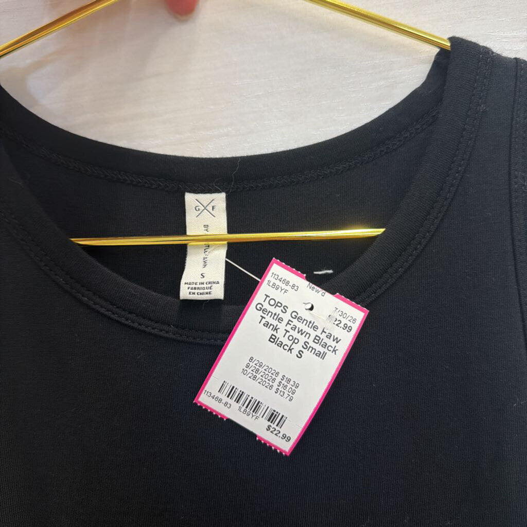 Gentle Fawn Black Tank Top Small