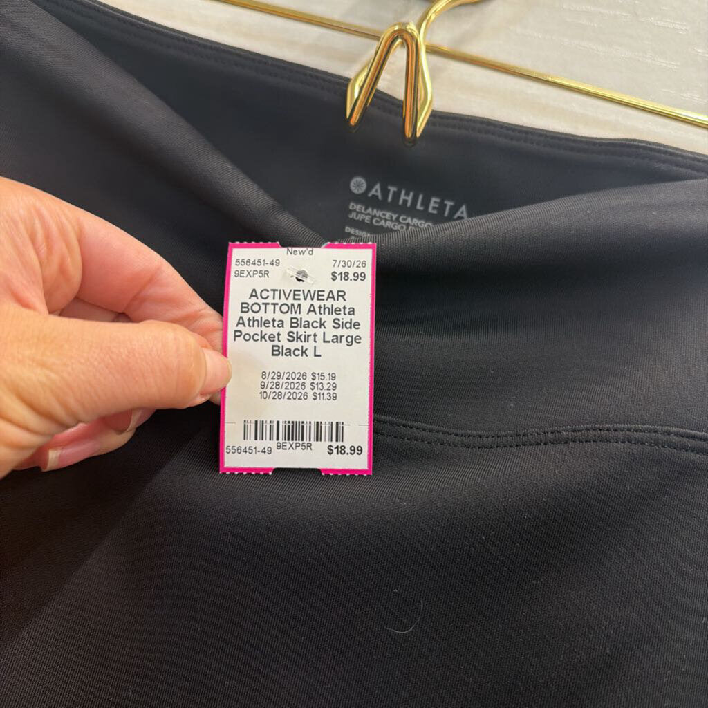 Athleta Black Side Pocket Skirt Large