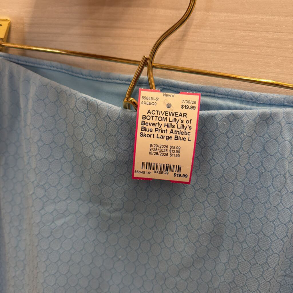 Lilly's Blue Print Athletic Skort Large