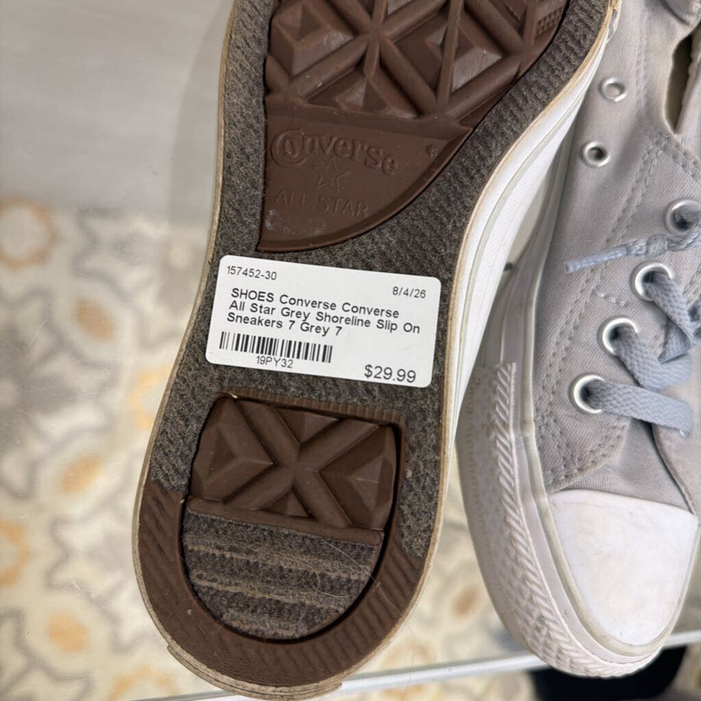Converse All Star Grey Shoreline Slip On Sneakers 7