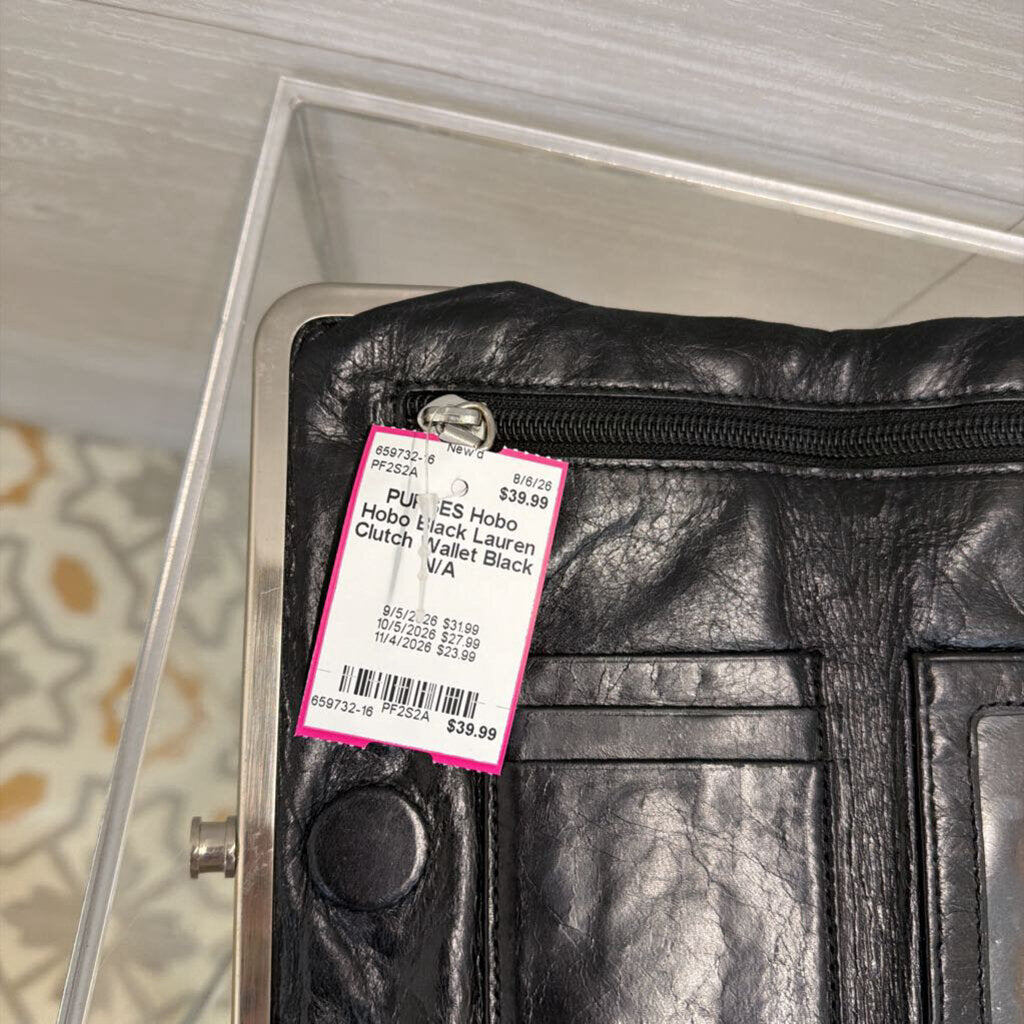 Hobo Black Lauren Clutch Wallet