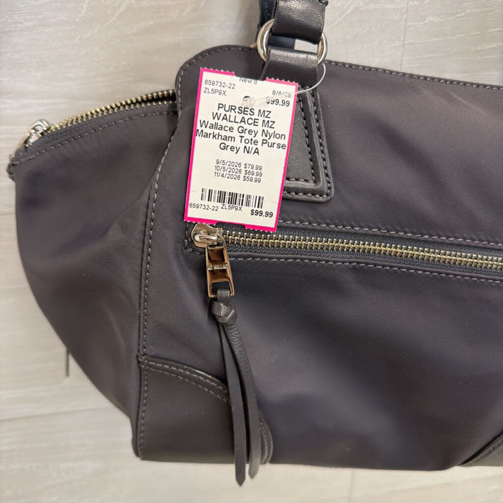 MZ Wallace Grey Nylon Markham Tote Purse