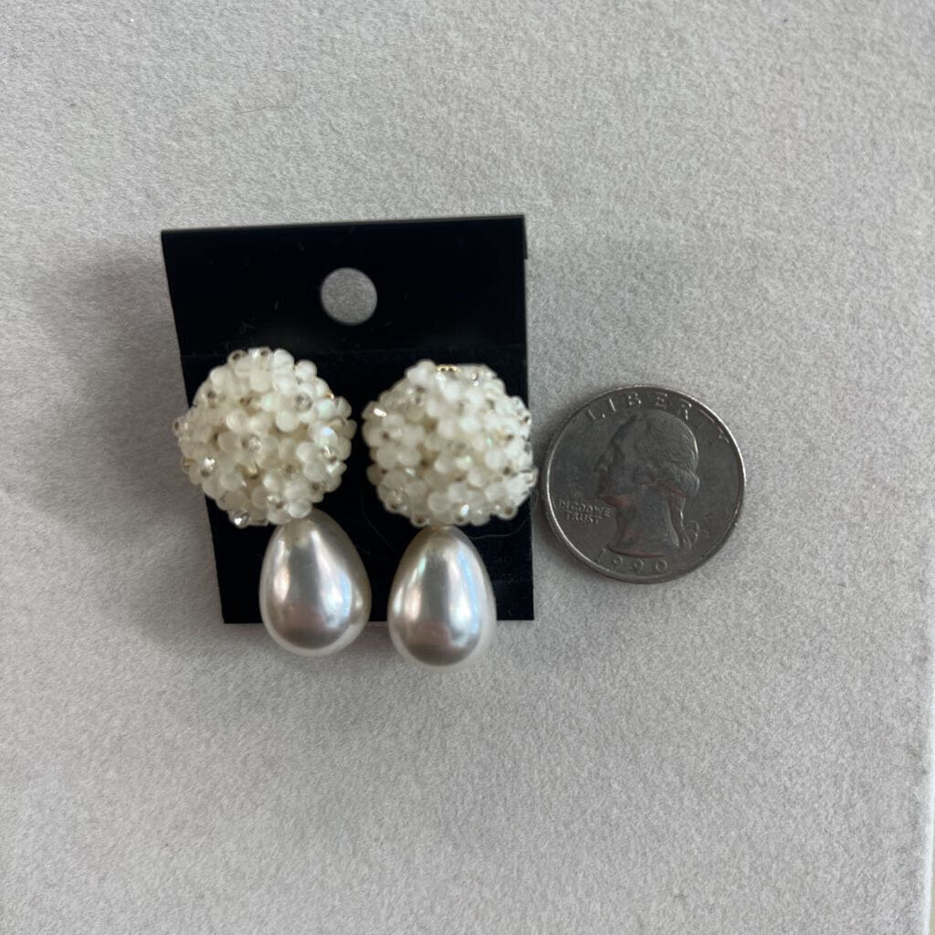Cluster/ Pearl Drop Earrings
