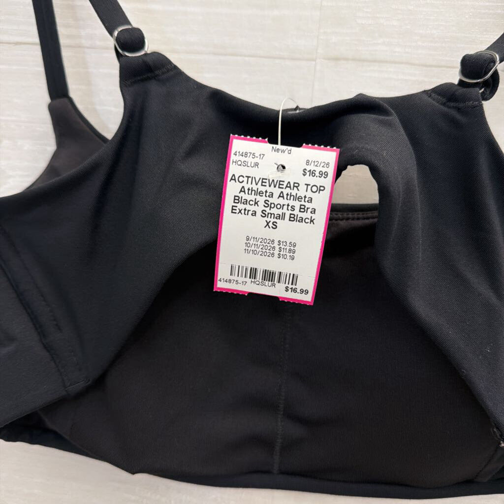 Athleta Black Sports Bra Extra Small