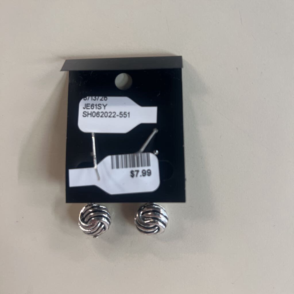 Silver Ball Drop Earrings