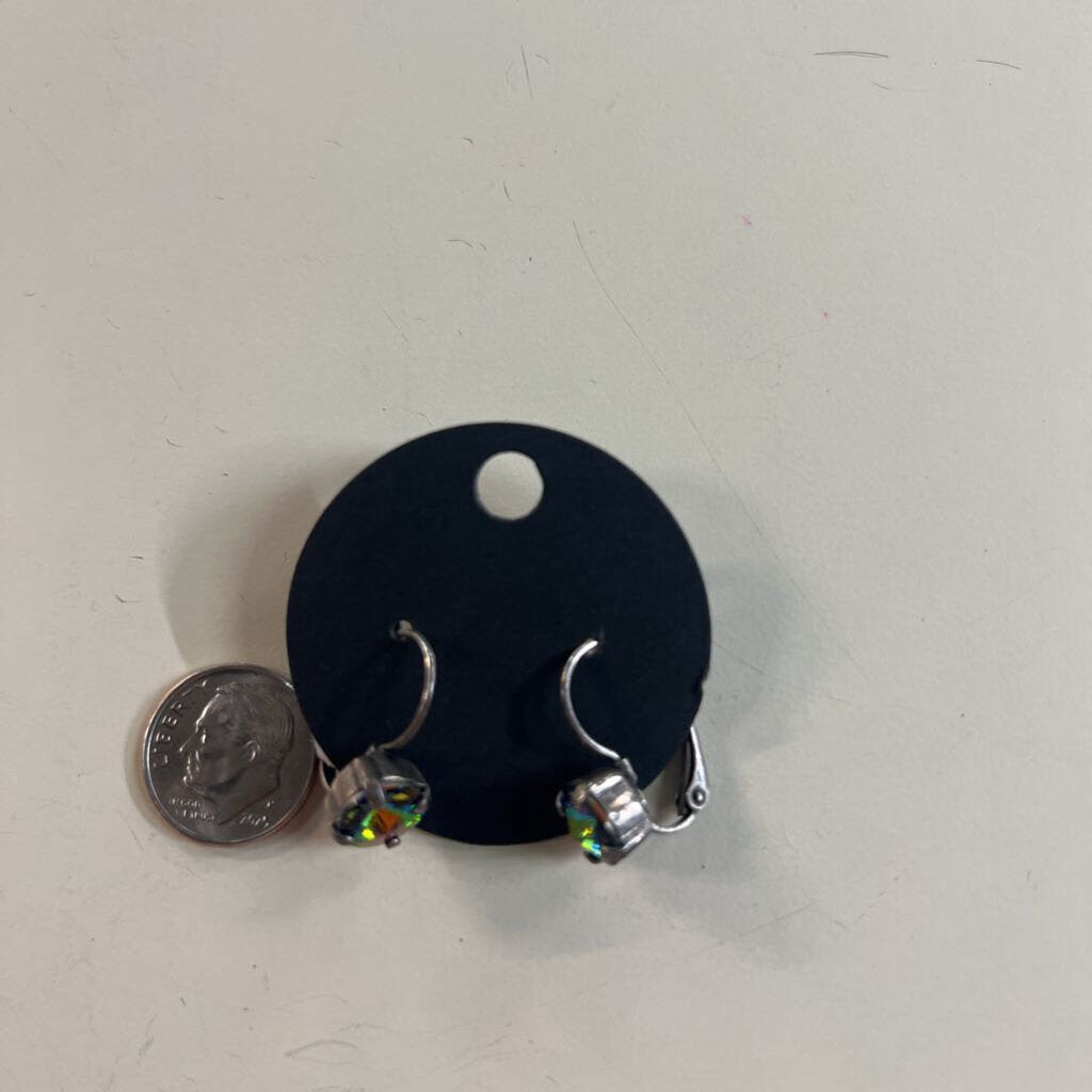 Gold/ Multi Color Stone Earrings
