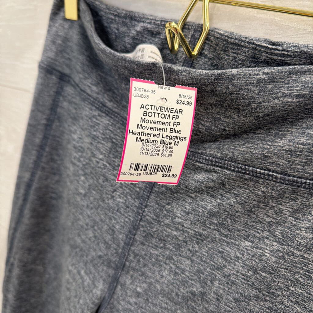 FP Movement Blue Heathered Leggings Medium