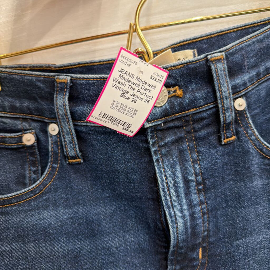 Madewell Dark Wash The Perfect Vintage Jeans 26