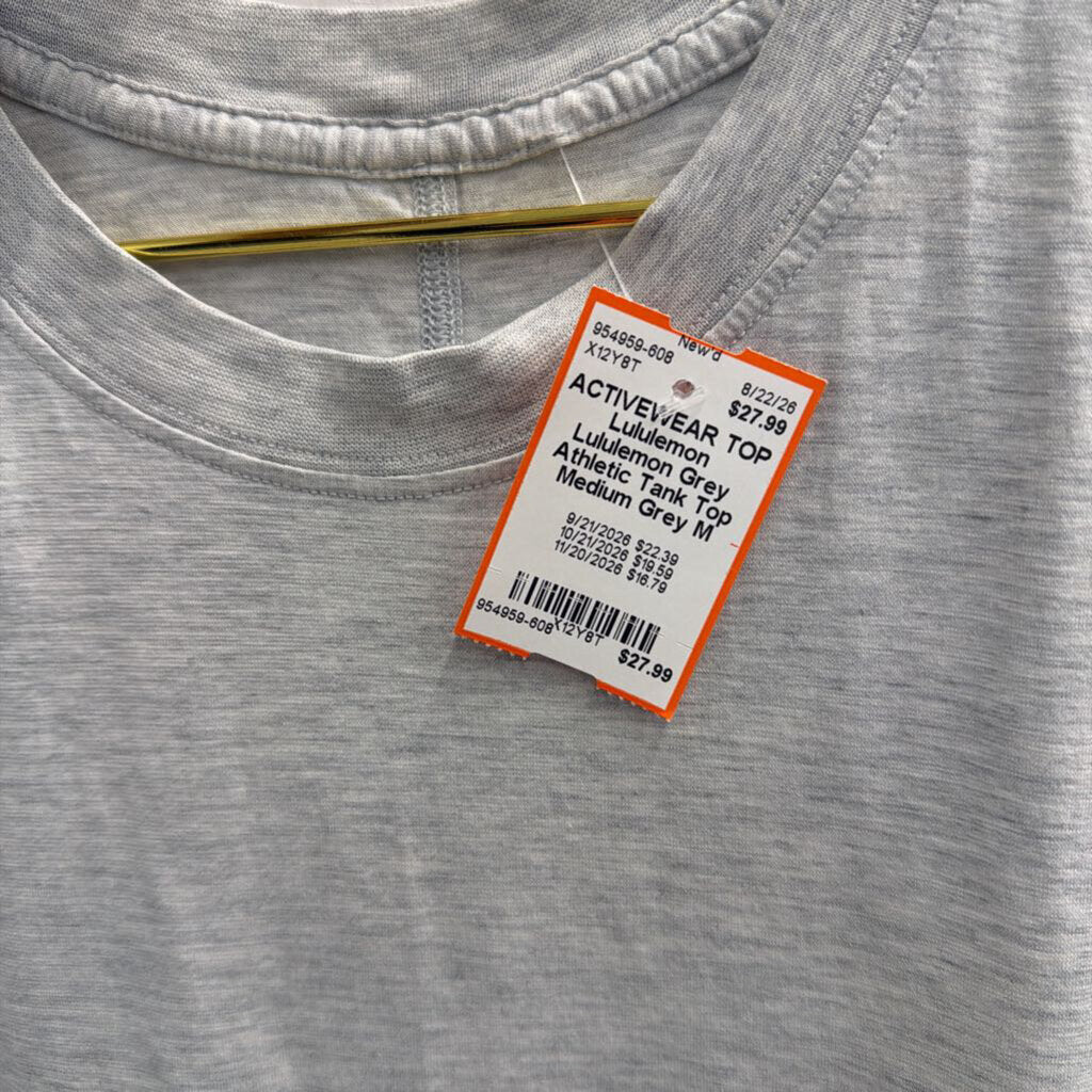 Lululemon Grey Athletic Tank Top Medium