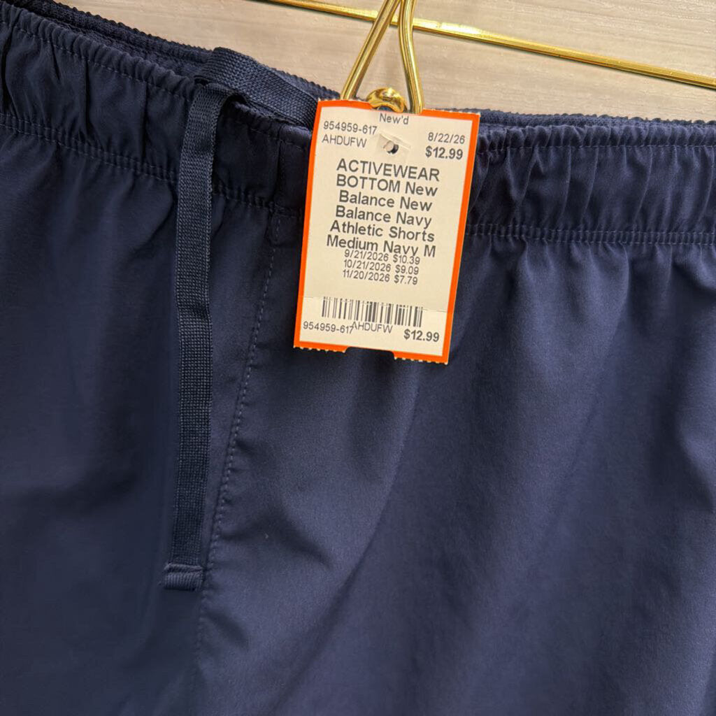 New Balance Navy Athletic Shorts Medium