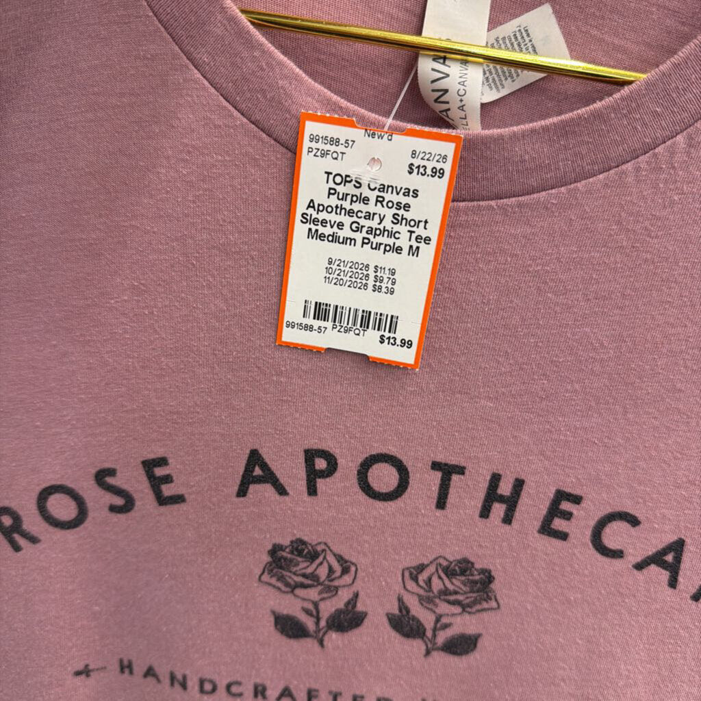 Purple Rose Apothecary Short Sleeve Graphic Tee Medium