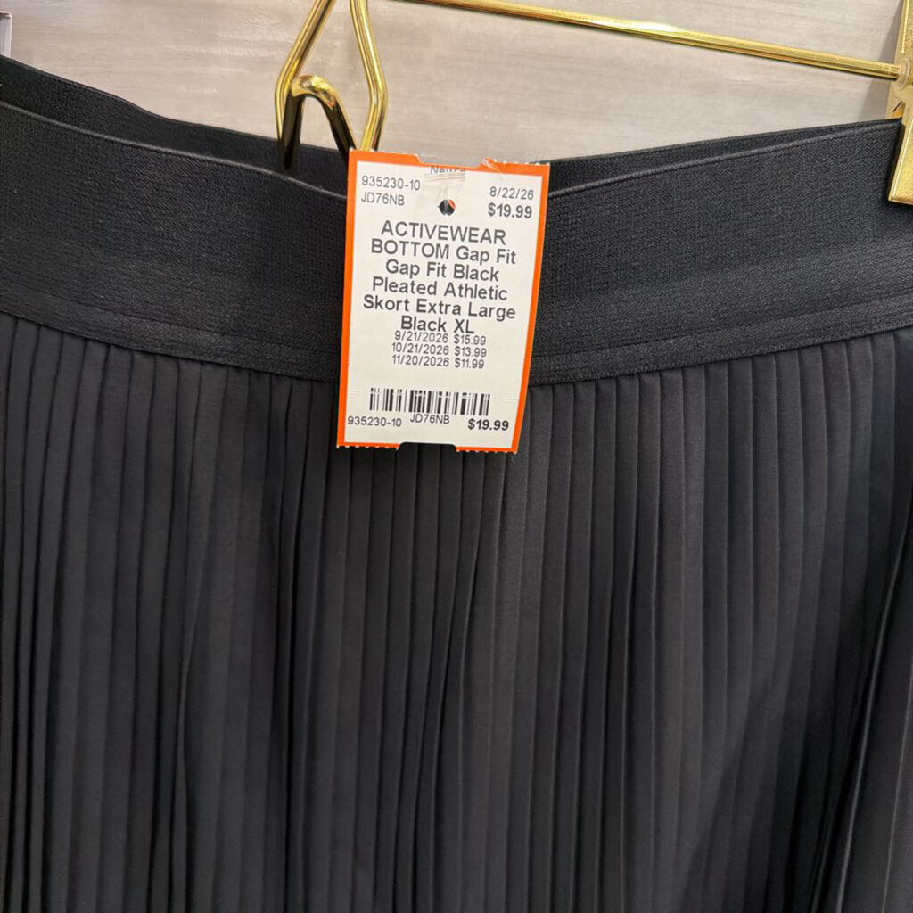Gap Fit Black Pleated Athletic Skort Extra Large