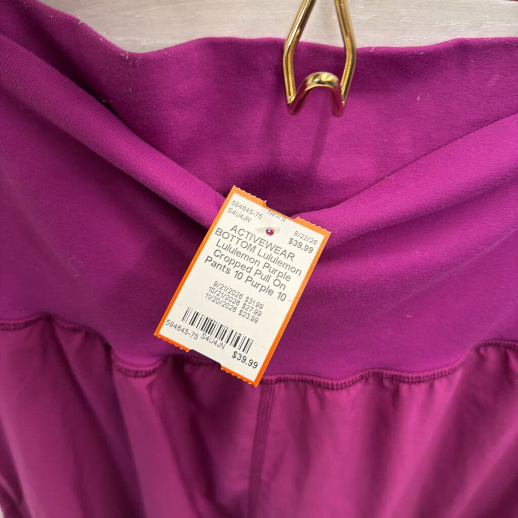 Lululemon Purple Cropped Pull On Pants 10
