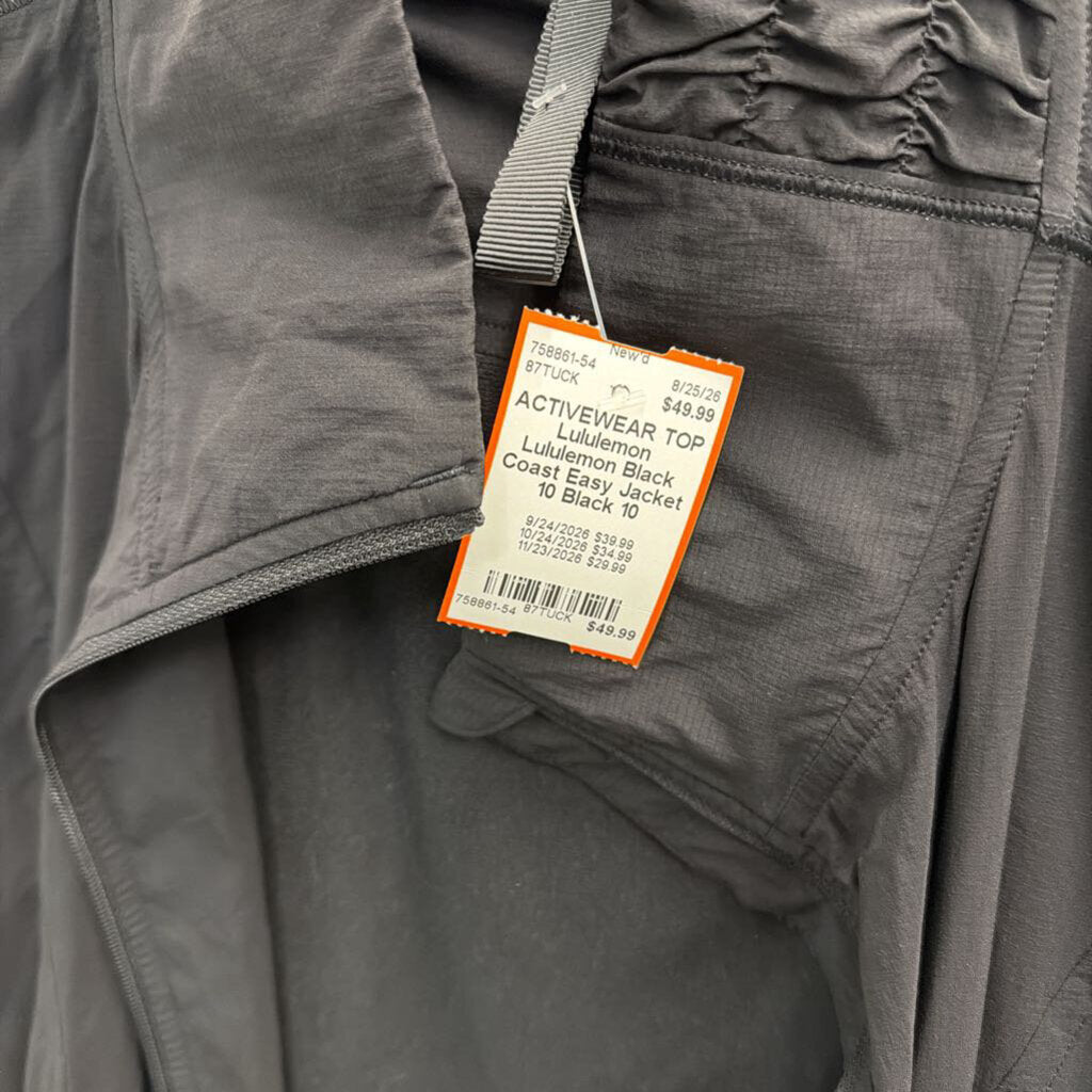 Lululemon Black Coast Easy Jacket 10