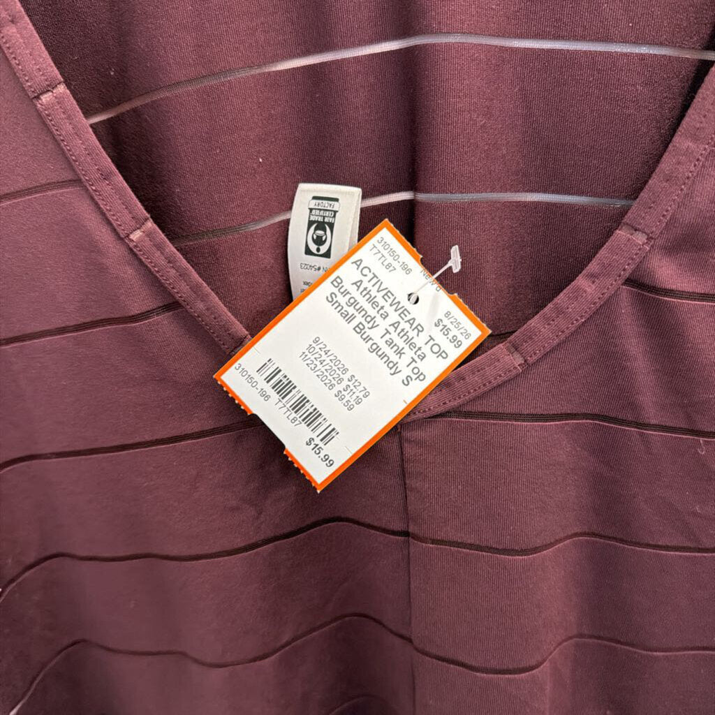 Athleta Burgundy Tank Top Small