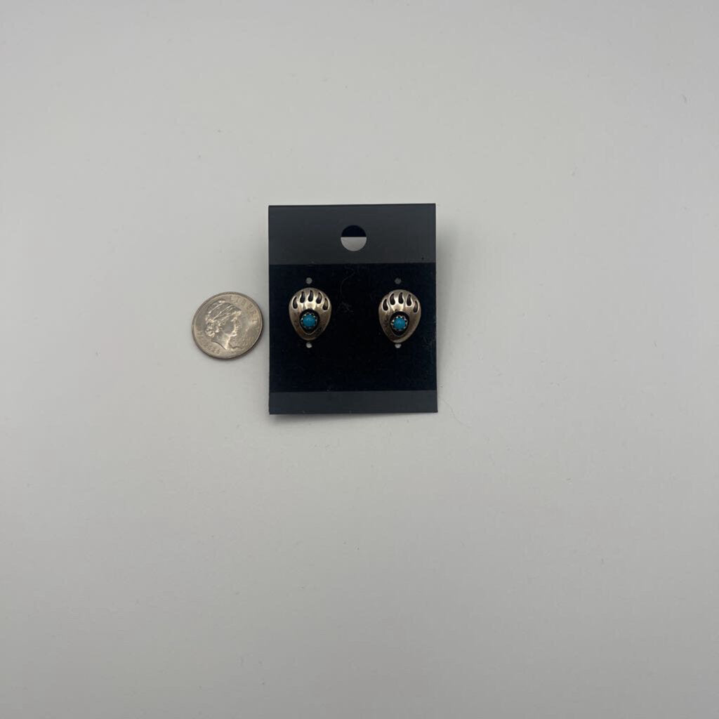 Silver/ Turquoise Stud Earrings