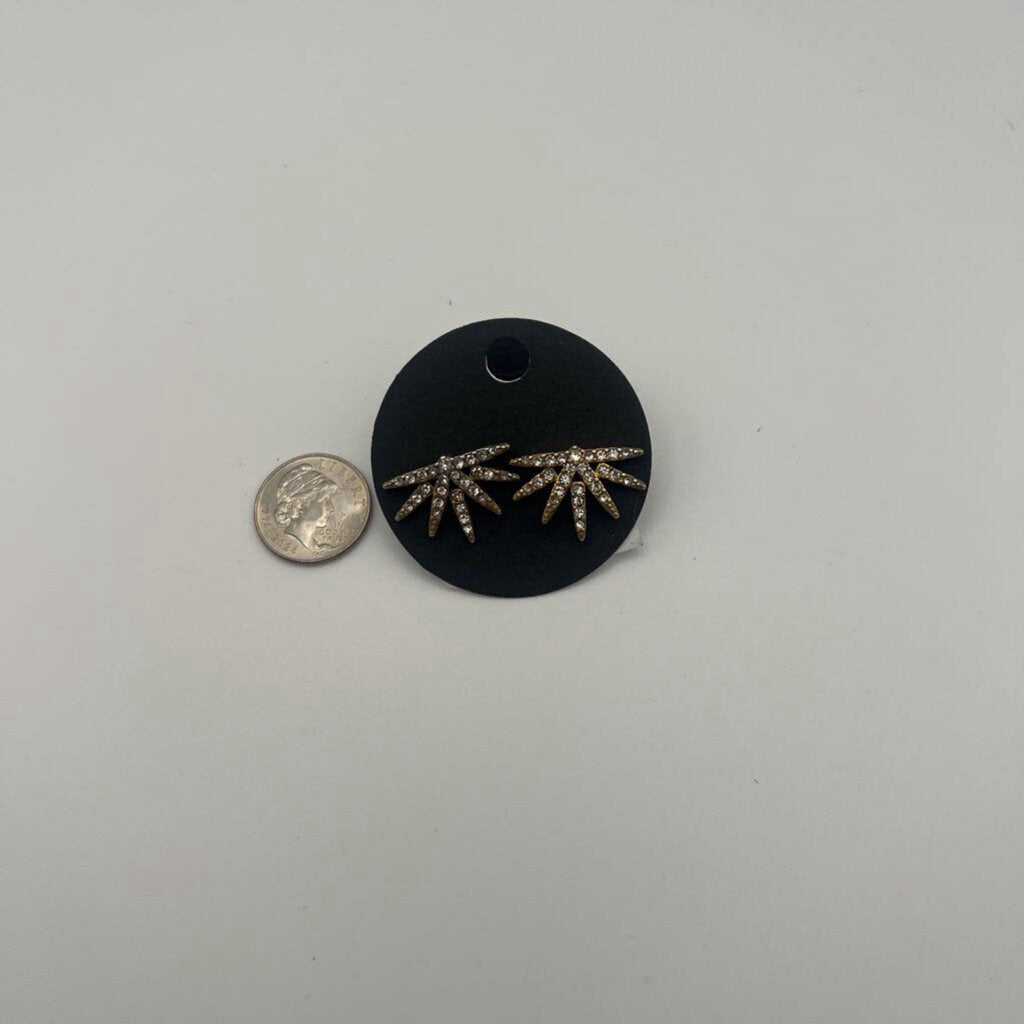 Gold/ Rhinstone Stud Earrings