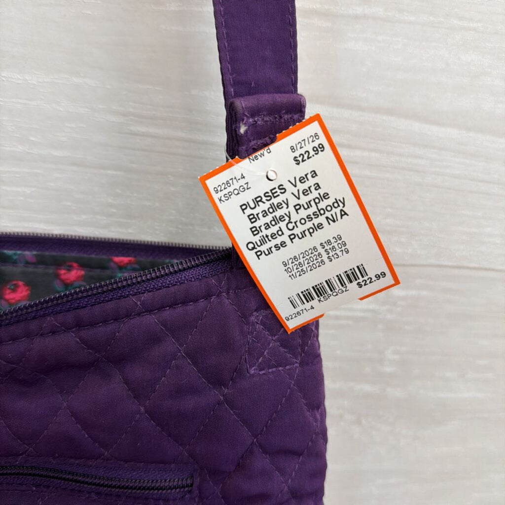Vera Bradley Purple Quilted Crossbody Purse