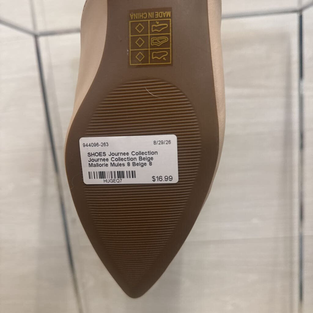 Journee Collection Beige Mallorie Mules 8