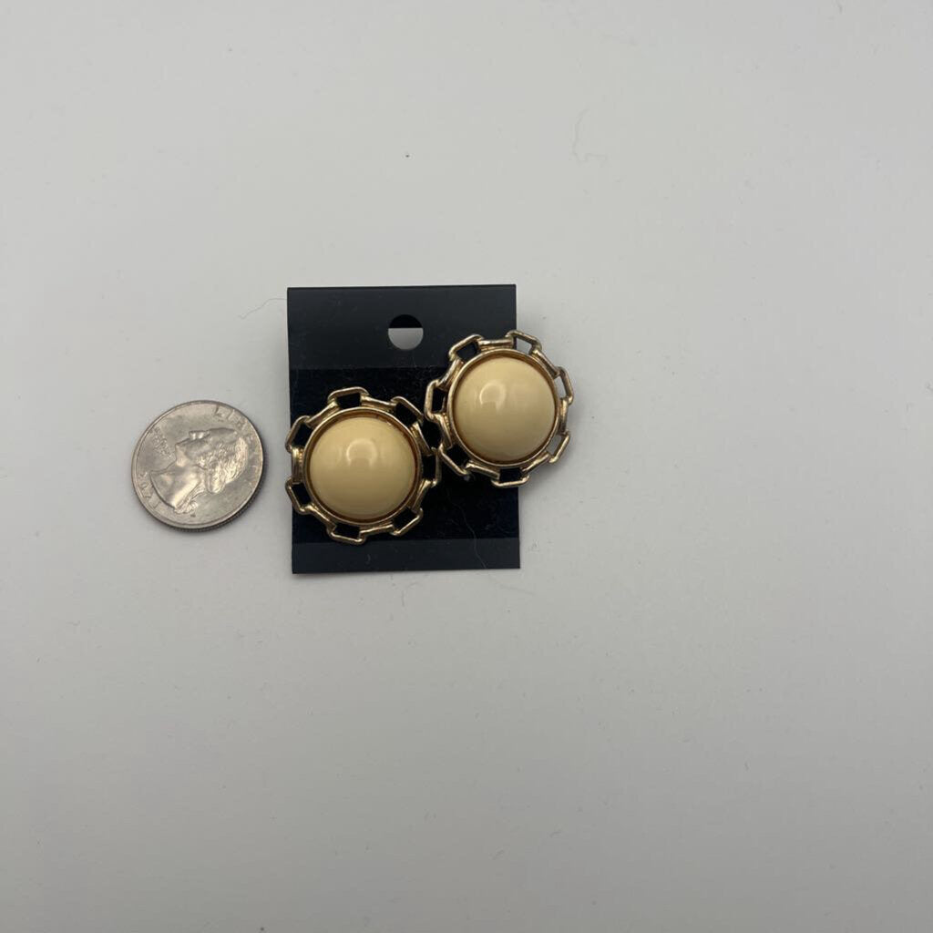Vintage Gold/ Cream Earrings