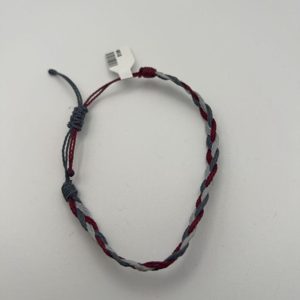 Blue/ Red Woven Adjustable Bracelet