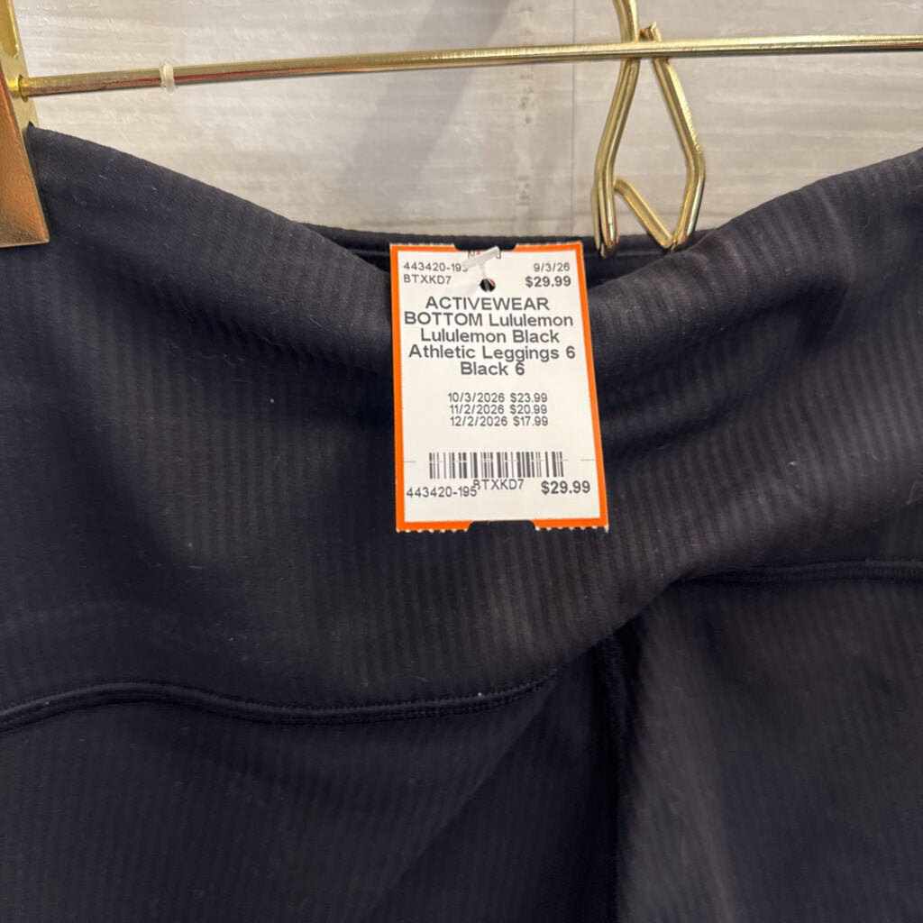 Lululemon Black Athletic Leggings 6