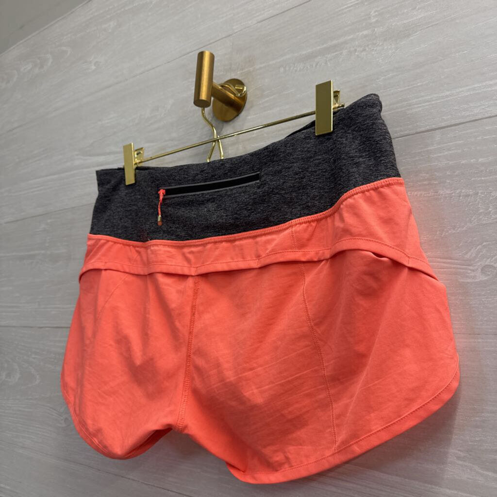 Lululemon Coral/ Grey Athletic Shorts 6