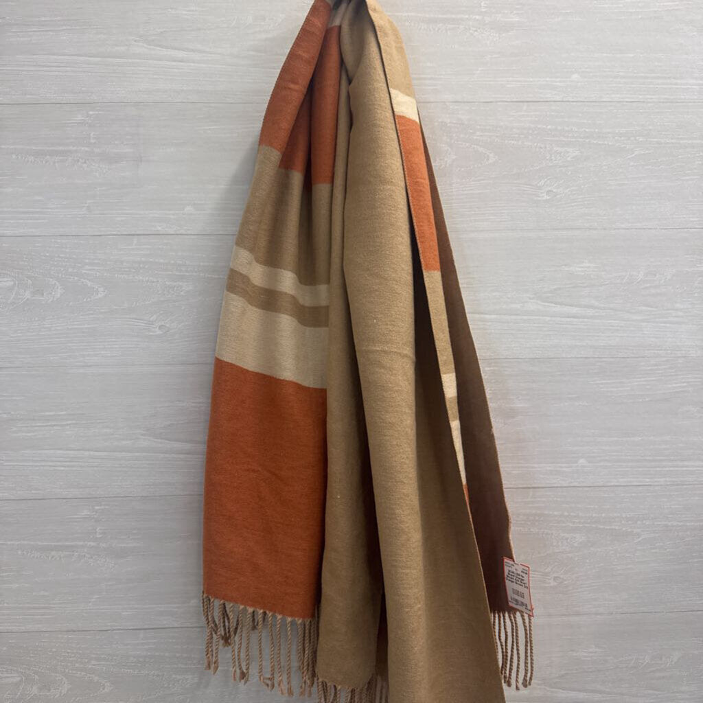 Orange/ Brown Knit Scarf