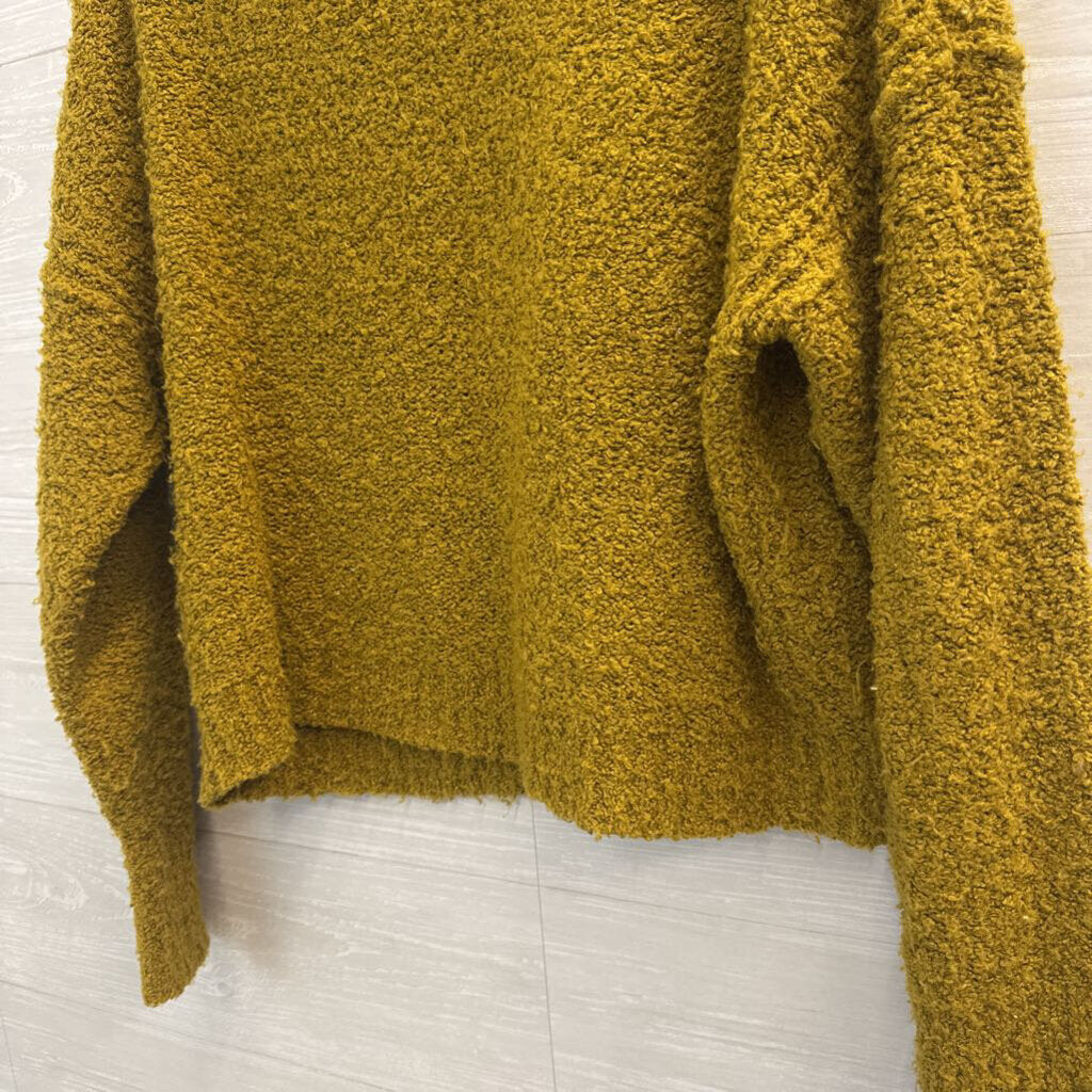 Free People Green Knit Oversized Long Sleeve Sweater Extra Small