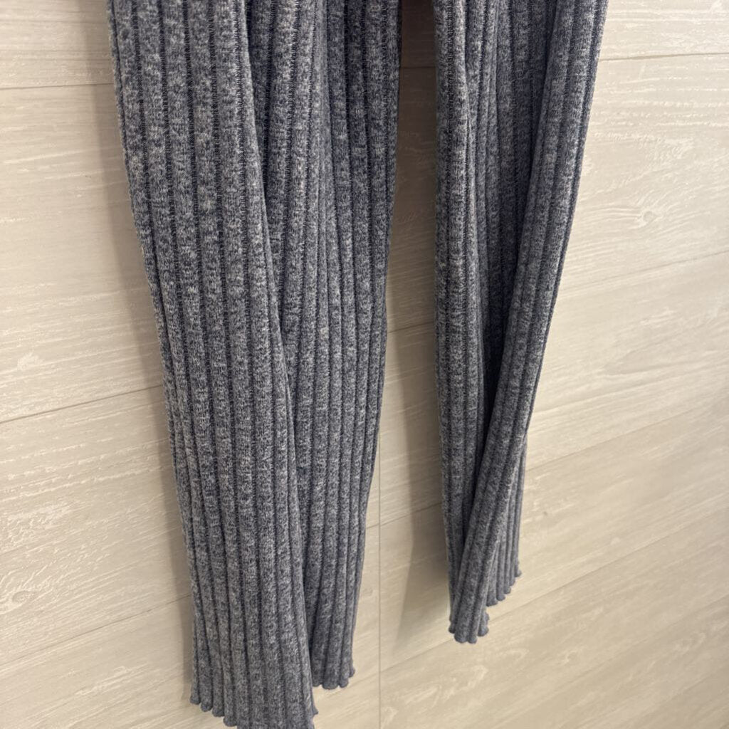 Z Supply Blue Ribbed Wide Leg Pull On Pants Extra Small
