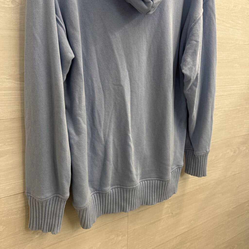 Aerie Blue Long Sleeve Hooded Oversized Pullover Extra Small