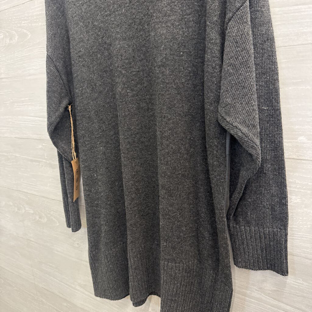 Z Supply Grey Knit Long Sleeve Sweater Dress Large