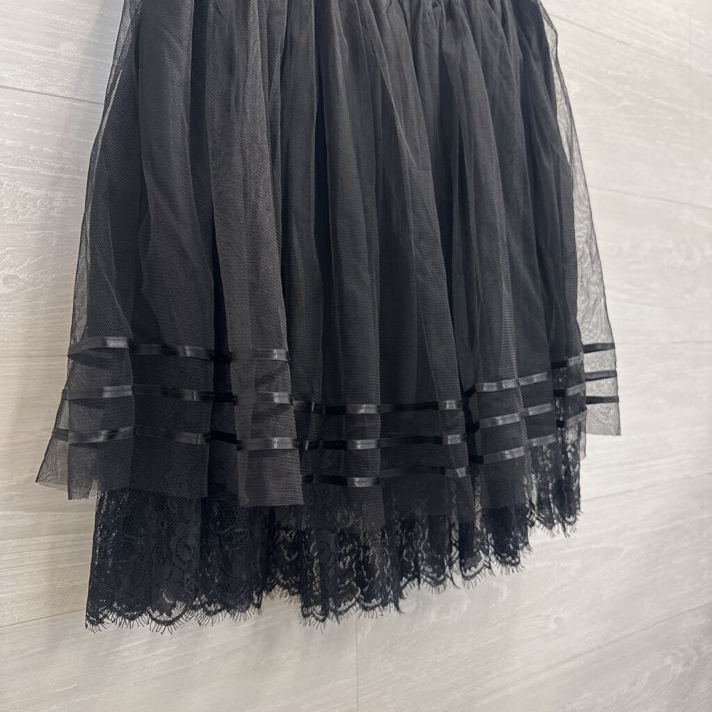 O2 Collection Black Tulle Skirt Large