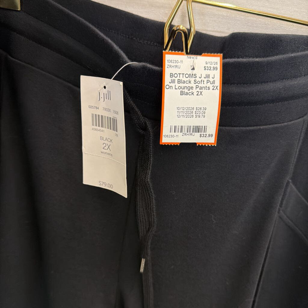 J Jill Black Soft Pull On Lounge Pants 2X