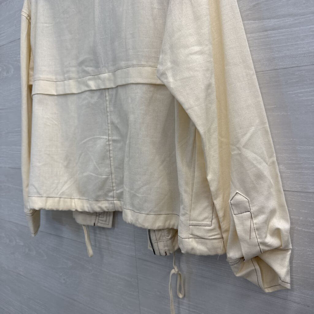 Blu Pepper Cream Lightweight Jacket Small