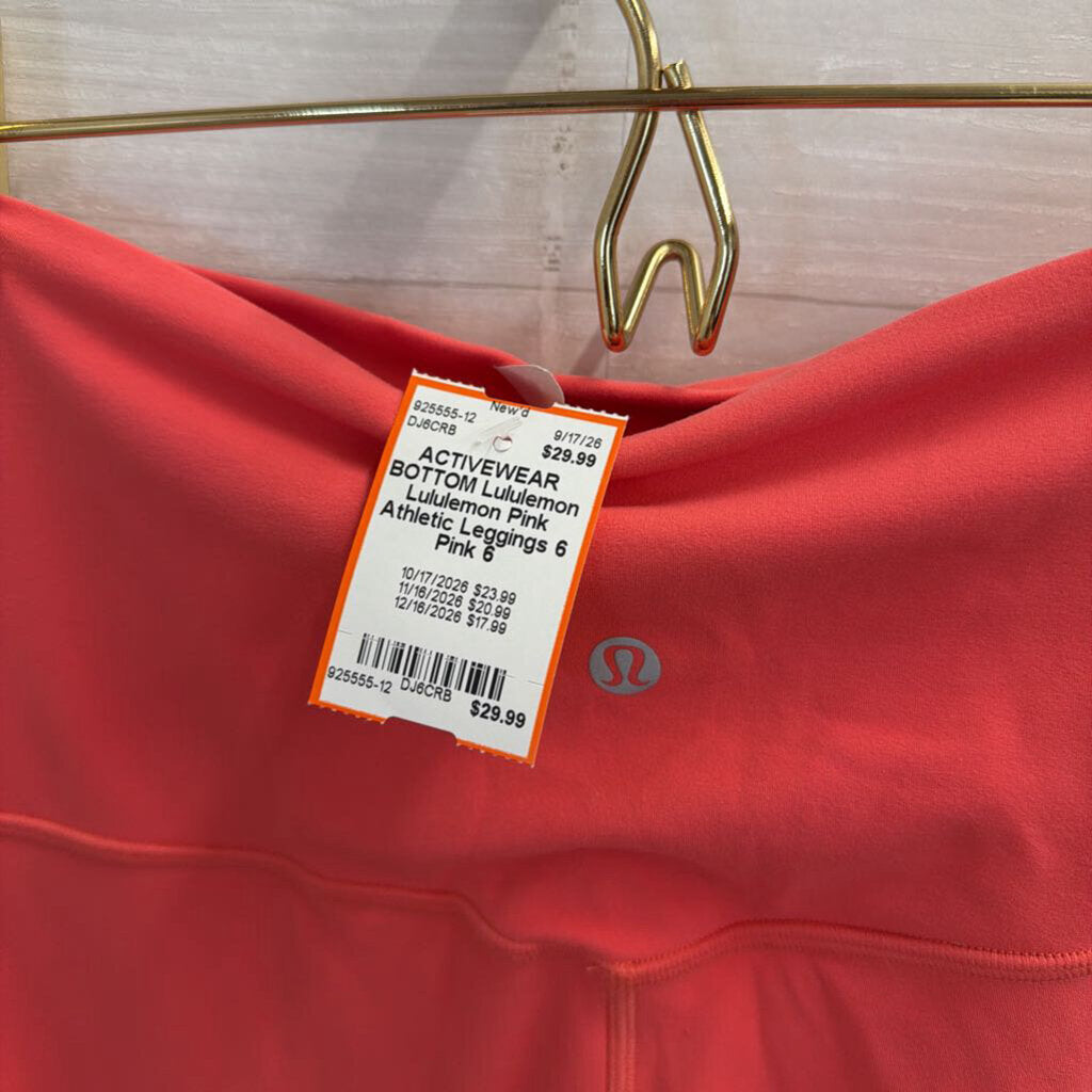 Lululemon Pink Athletic Leggings 6