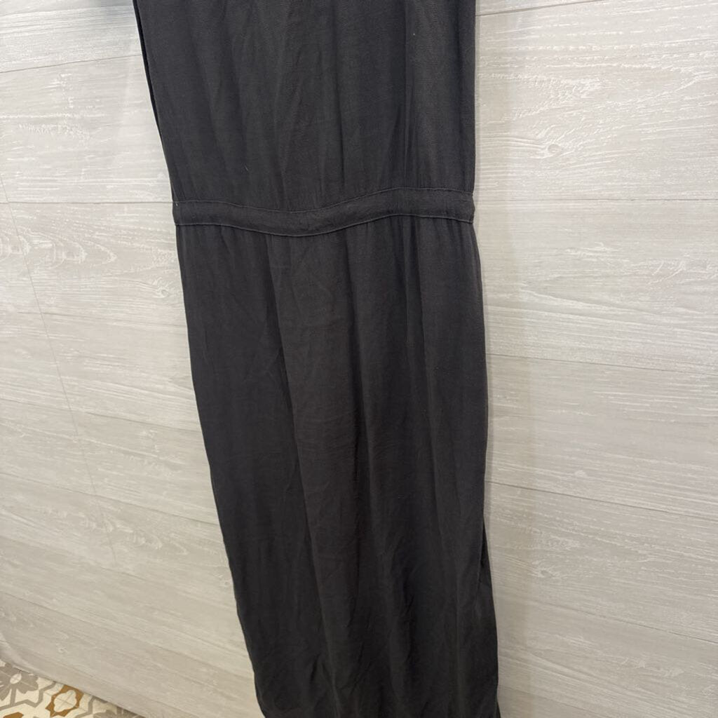 James Perse Grey Long Sleeve Button Down Maxi Dress 3